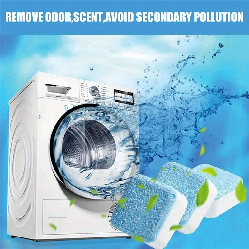 12pcs, Washing Machine Slot Cleaner, Washing Machine Cleaning Effervescent Tablets, Strong Descaling Deodorant Effervescent Tablets, Effervescent Cleaning Tablets To Remove Stains, Cleaning Supplies