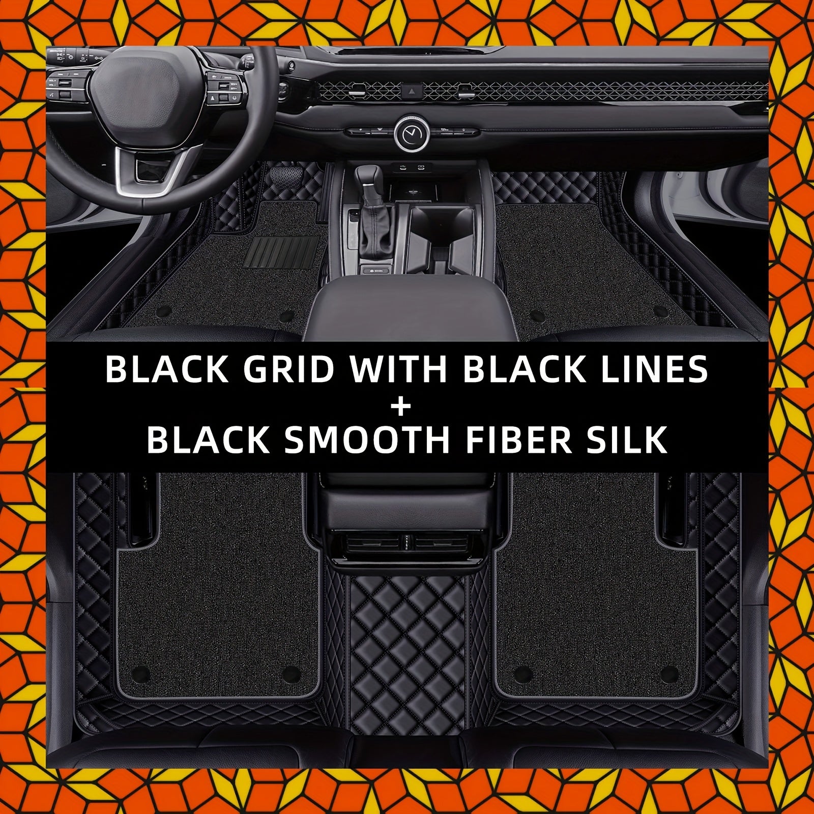 for Kia EV6 2023 PUPU LeatherPU Leathr Dual-Layer Left Hand Drive Car Floor Mats,