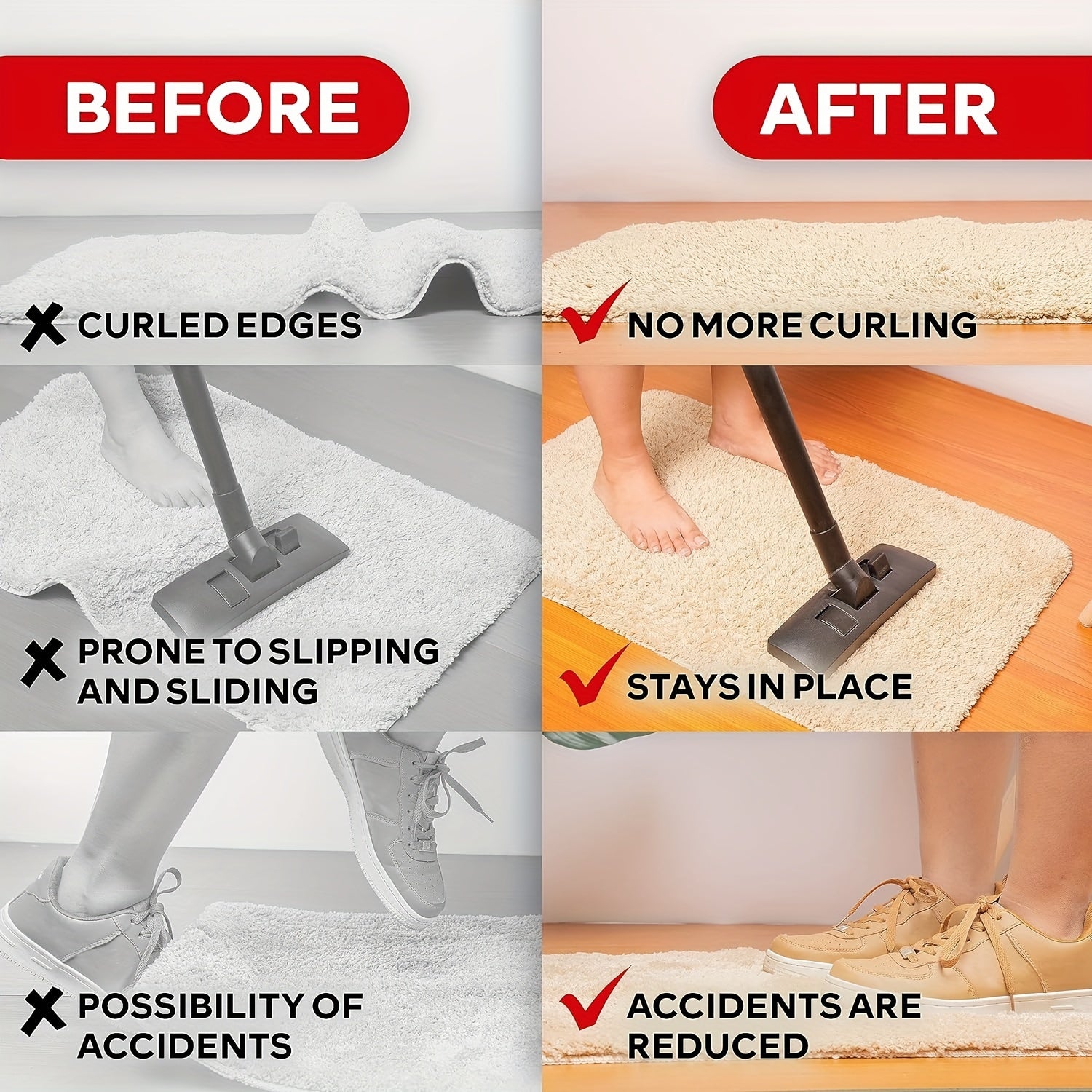 Heavy-Duty Double-Sided Tape, Carpet Tape 1.89 Inches X 10 Yards, Strong Adhesive, Removable, Suitable for Floors, Indoor/Outdoor Carpets, Laminate, Area Rugs, Stair Carpets, Bathroom Rugs, Mats, Carpet Tiles, Kitchen Carpets