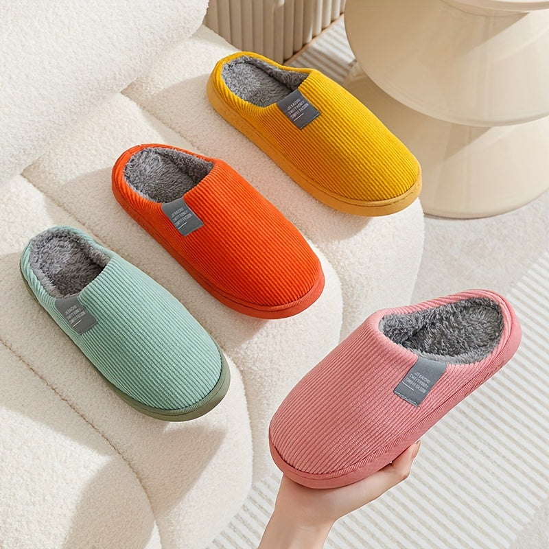 Women's & Unisex Plush Slip-On Slippers