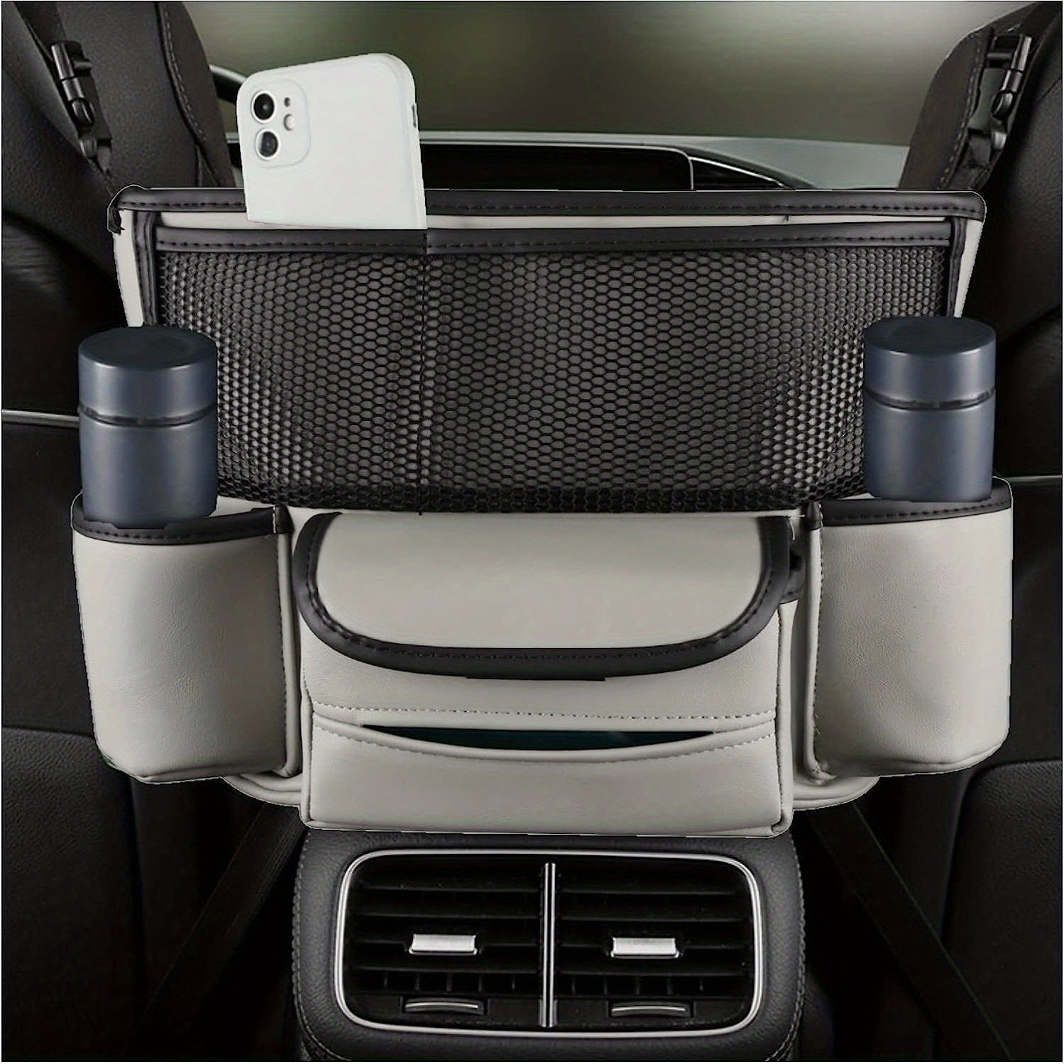 Large Capacity Car Purse Holder - Spacious Organizer for Document, Phone, and Accessories Storage - Premium Automotive Console Accessory for a Clutter-Free Car Interior