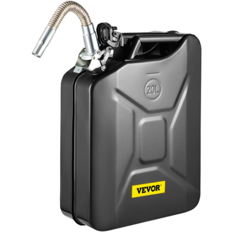 [Heat Resistant Automotive Can] 5. 3 Gallon Portable Steel Can with Flexible Rustproof and Heat Resistant Design for Automotive and Equipment Use Black