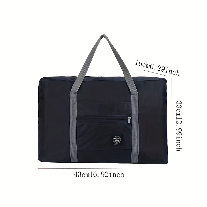 1pc Foldable Travel Duffel Bags, Large Capacity Luggage Bag, Foldable Travel Bag, Tote Bag, Suitable For Overnight, Holiday, Shopping, Weekends, Outing, Gym