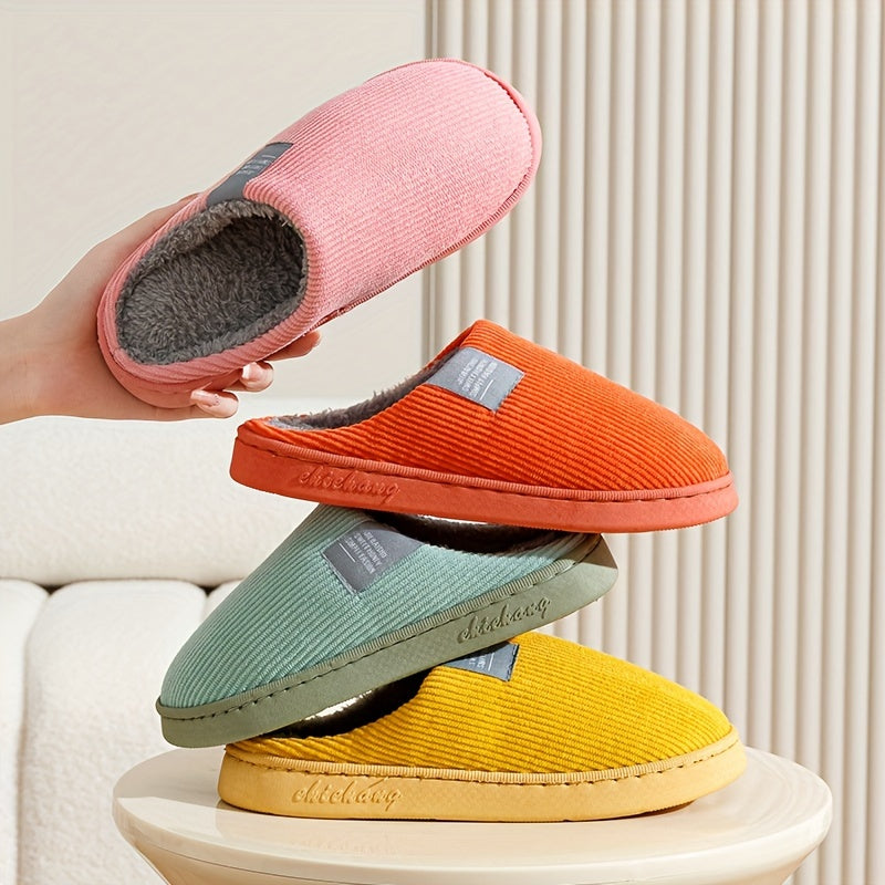 Women's & Unisex Plush Slip-On Slippers
