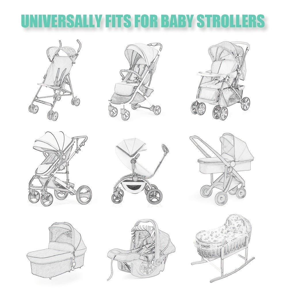 Mosquito Net for Stroller - Durable Baby Stroller Mosquito Net - Perfect Bug Net for Strollers, Bassinets, Cradles, Playards, Pack N Plays and Portable Mini Crib (White)