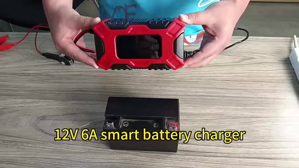 [Besper Smart Battery Charger] Besper 12V 6A Smart Battery Charger - Automatic Pulse Repair - AGM/Gel/Lead Acid Compatible for Cars, Trucks, Motorcycles & Lawn Mowers