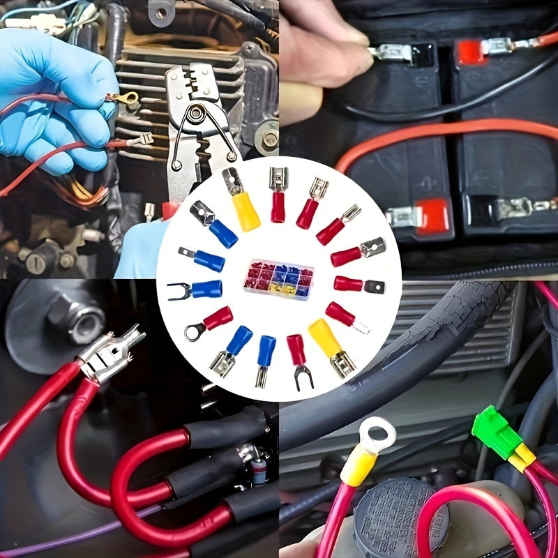 280pcs UMLIFE Spade Crimp Terminals with 5-in-1 Wire Stripper, Insulated Copper Connectors