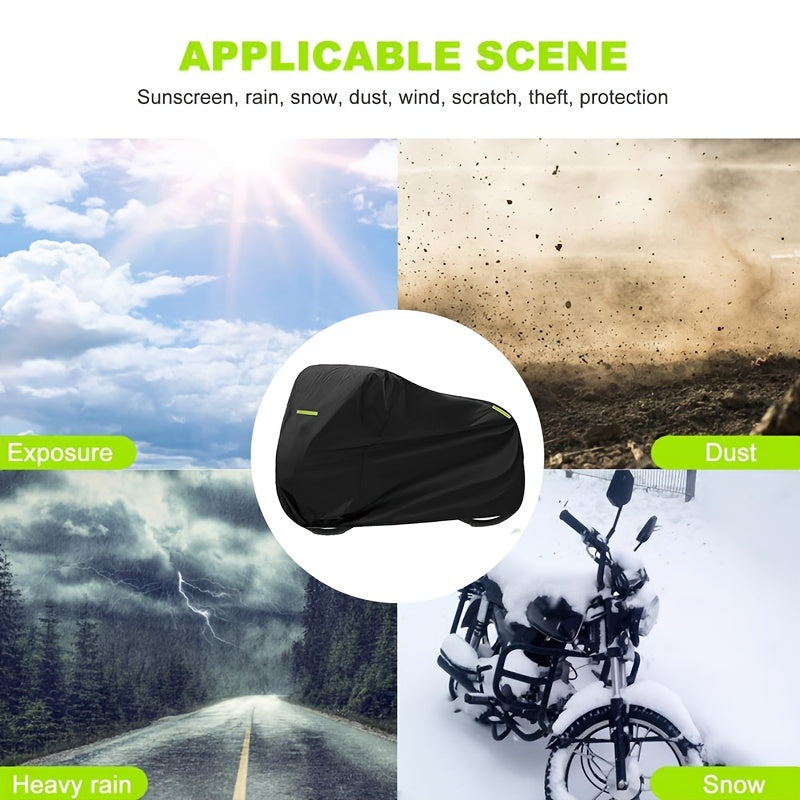 210Doxford Motorcycle Cover All Season, Universal Weather Durable Quality Waterproof Sun Outdoor Protection Scooter Shelter Tear Proof Night Reflective