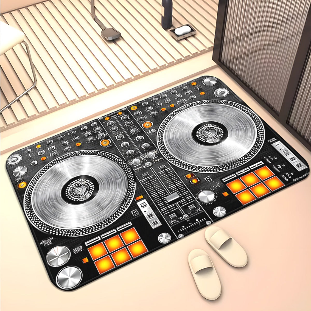 1pc DJ Equipment DoorMats 700gsm, Non-Slip Bathroom Floor Mat, Microfiber Absorbent Machine Washable Polyester Mat for Bedroom, Living Room Entrance, Camping Picnic Rugs, Outdoor mat, Outdoor Mat., Entrance Mat, Bedroom Rug,