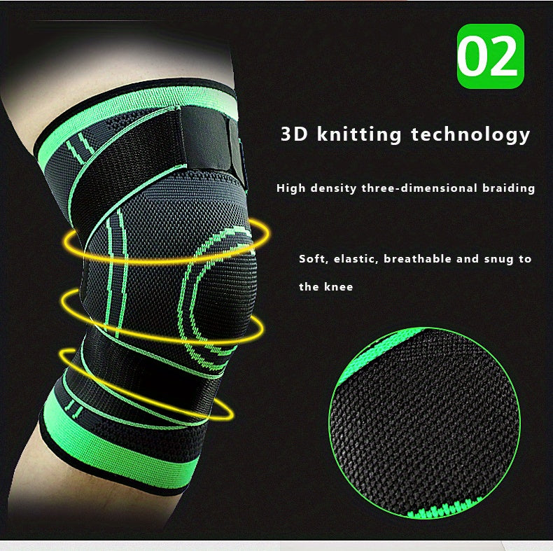 1pc Strap Knee Protector Sports Knee Support Adjustable Compression Breathable Joint Protection Sports Knee Protector Strap Compression Basketball Running