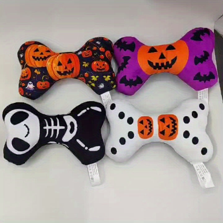 Halloween-Themed Squeaky Dog Bone Toy -