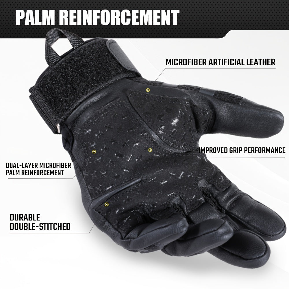 Professional Non-Slip Gloves For Outdoor Activities - Windproof And Adjustable For Cycling, Hunting, And Driving