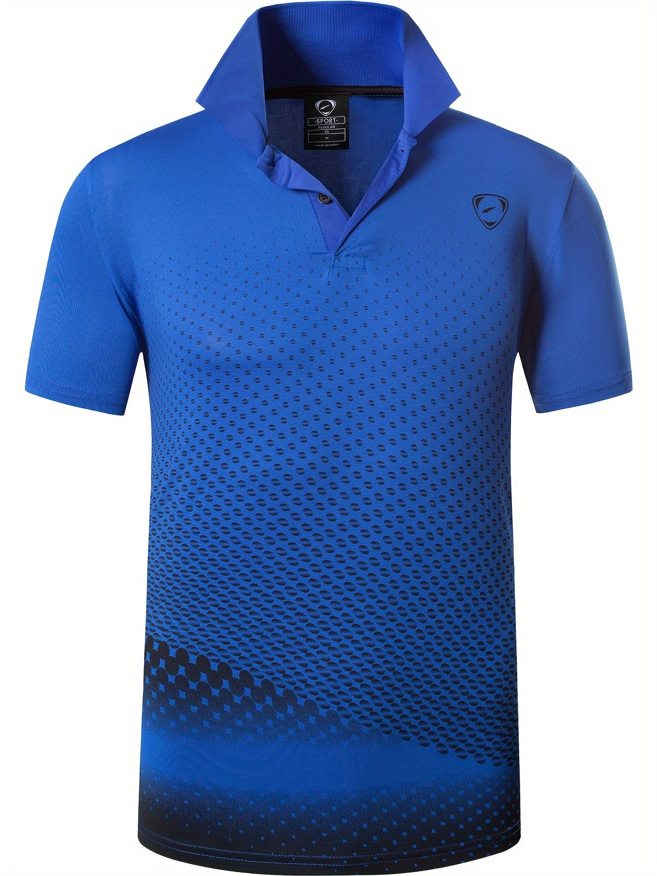 Jeansian Men's Lightweight Breathable Sport Shirt - Vibrant Orange All-Over Dot Print