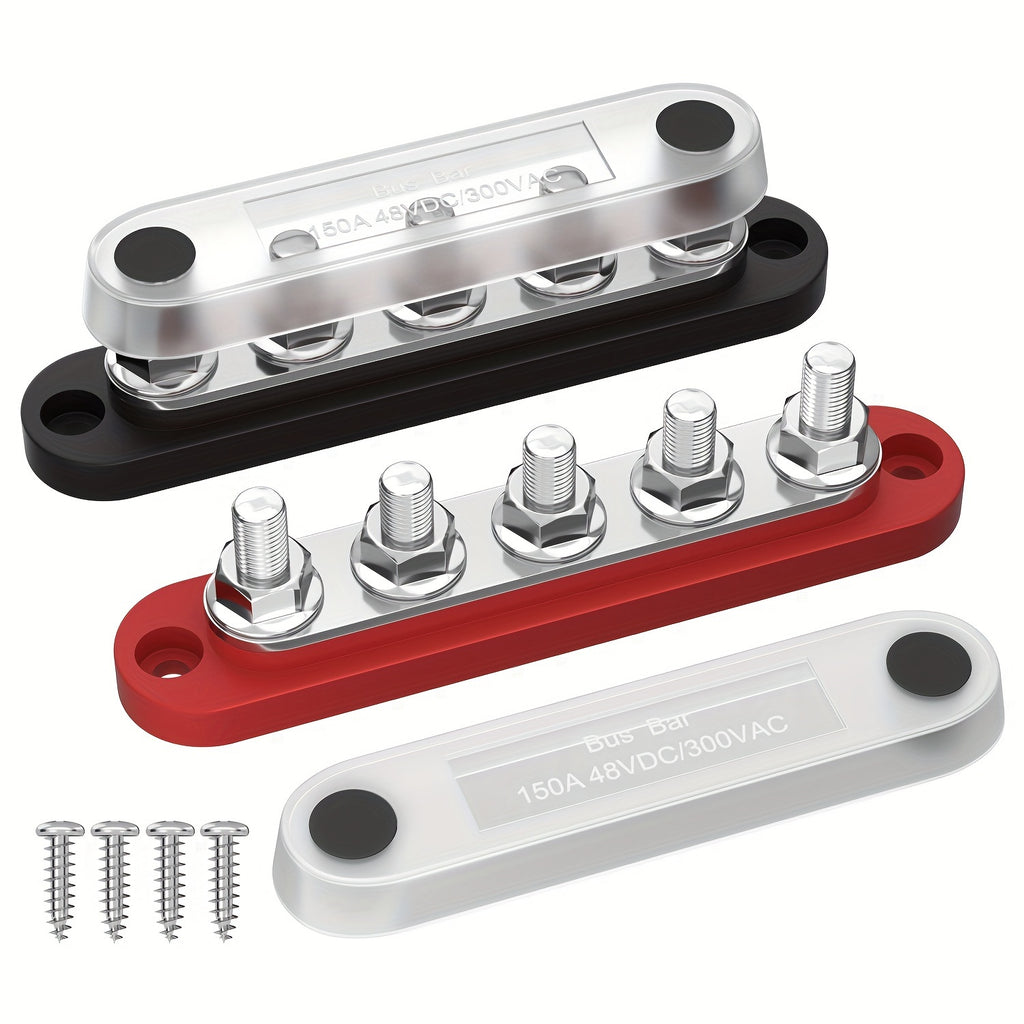 150A 48V DC Automotive Busbar, Used In Yacht, Boat, RV, Car Circuit Modification, Busbar Box.