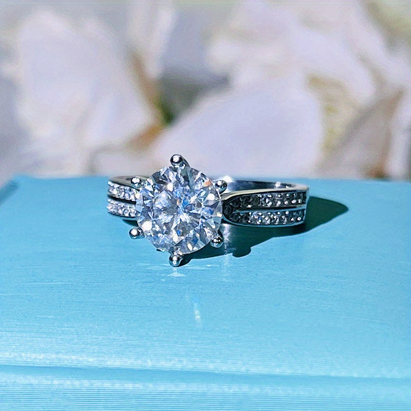 Tancise Original 925 Sterling Silvery Ring Moissanite Moissanite with Certificate Fine Jewelry Wedding Engagement Rings for Women