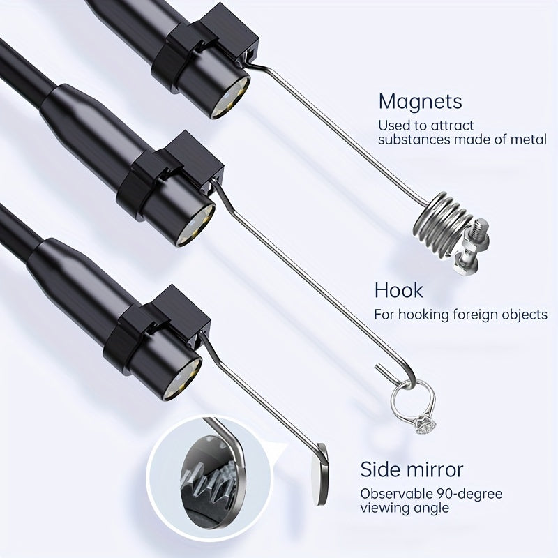1pc Pro Industrial Borescope Inspection Camera - 8mm High-Definition Camera,