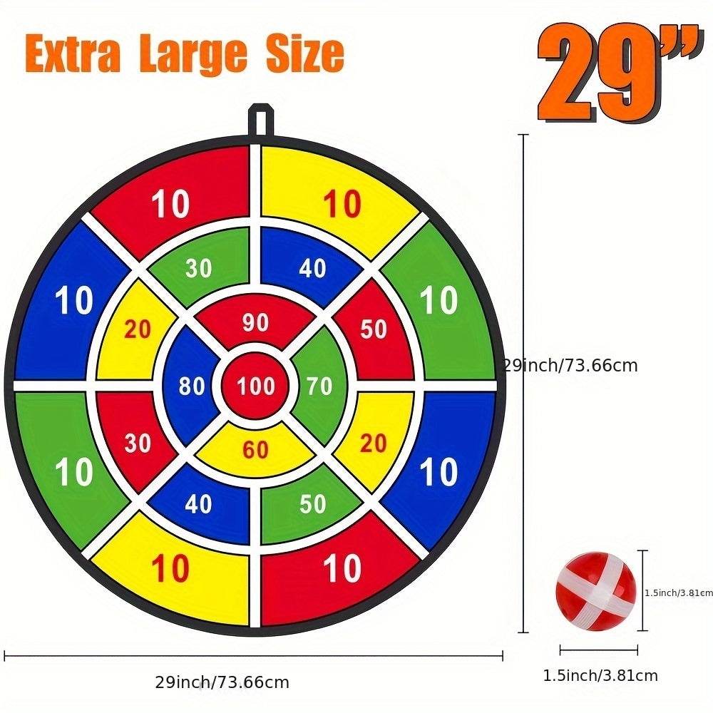 29" Large Dart Board With Sticky Balls, Indoor&Outdoor Fun Party Play Game Toys, Birthday Gifts For Boys&Girls