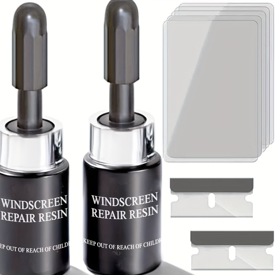 Windshield Crack Repair Kit, Windshield Repair Kit For Chips And Cracks, Car Window Glass Liquid Repair Set, Cracks Gone Glass Kit Automotive Windscreen Tool For Fixing Chips, Glass Repair Fluid