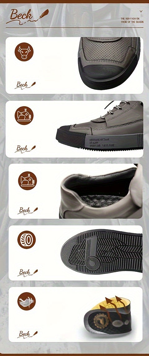 BECK Men's Genuine Leather  Shoes  Office, Streetwear (Comfortable All-Season)