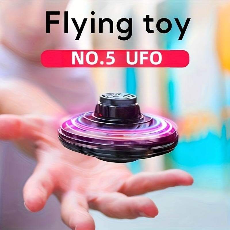 5th Generation Manual Mini Drone, UFO Magic Flying Ball With Lights, Floating Boomerang Fidget Spinner, Toys, Sensing Aircraft, 3-second Start, USB Charging, Gorgeous Lights Halloween Christmas Gifts