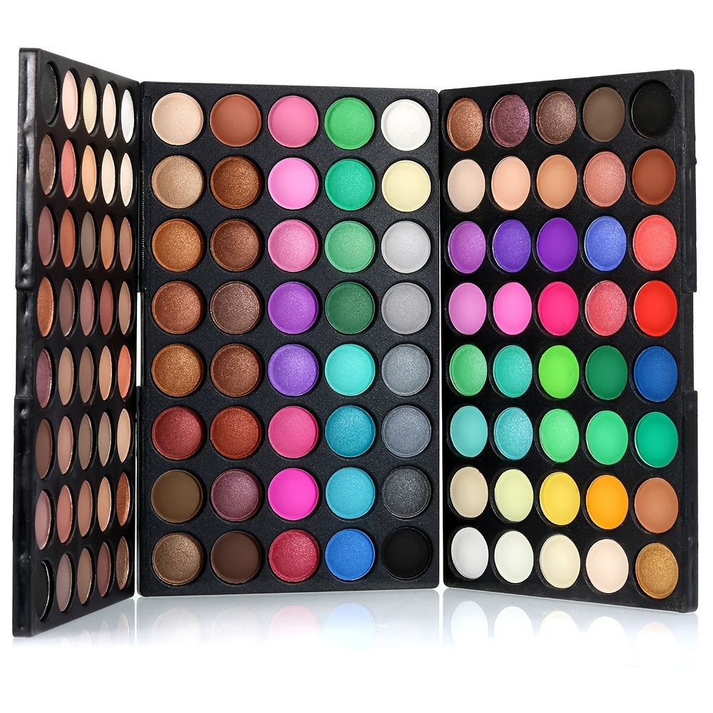 POPFEEL Mini Eyeshadow Palette - Professional Travel Portable Eye Shadow Combination Set with 3-in-1 Multicolor Glitter Eyeshadow For Music Festival, Carnival/Mardi Gras/Masquerade