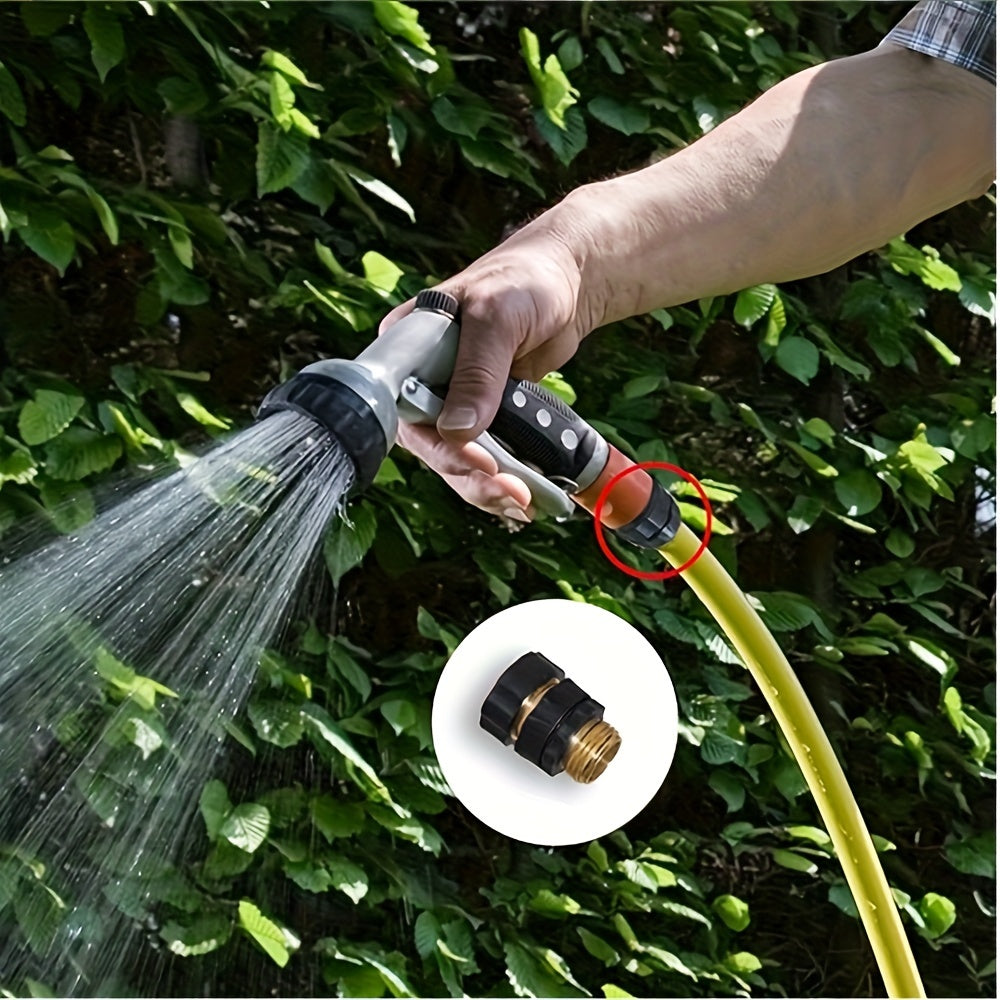 8sets/12sets, GHT3/4" Aluminum Alloy Garden Hose Quick Release ConnectThreaded Tap Connector, No Leaks Water Hoses Quick Disonnect Adapter, Fittings Male Female Quick Release Garden Hose, Gardening Lawn Car Washing