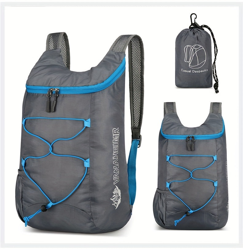 Small Portable Multifunctional Sports Backpack, Foldable Lightweight Waterproof Storage Bag For Men Outdoor Camping Hiking Travel Backpack