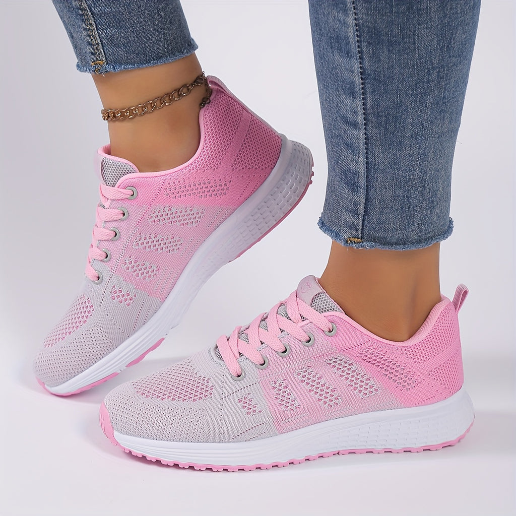 Unisex Ultra-Lightweight Flying Woven Sneakers - Breathable & Comfortable Walking Flats with Non-Slip Platform Sole for Daily Wear & Casual Runs