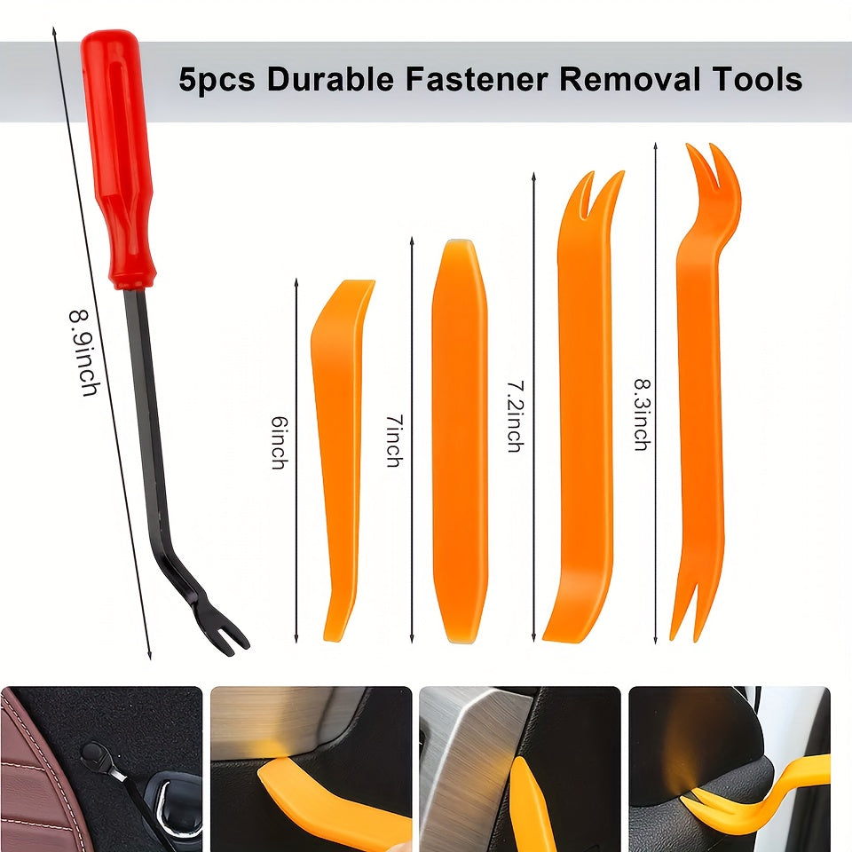 1115-Piece Auto Fastener Kit With Snap Pins, Rivets & Tools - Durable Plastic Car Body, Bumper & Door Trim Retainer Set Car Fastener Clips Automotive Fasteners