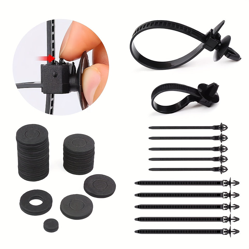 1115-Piece Auto Fastener Kit With Snap Pins, Rivets & Tools - Durable Plastic Car Body, Bumper & Door Trim Retainer Set Car Fastener Clips Automotive Fasteners