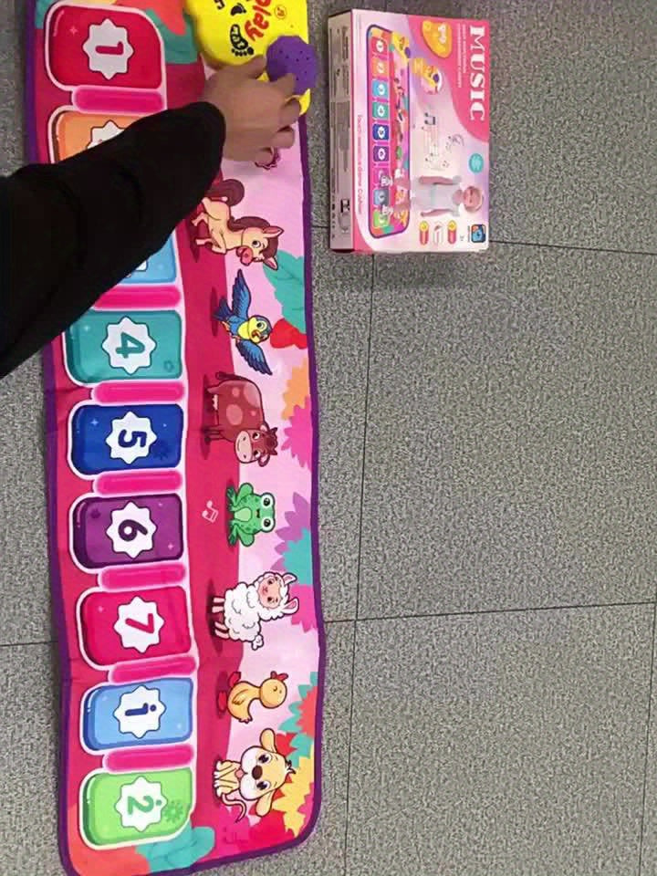 Kids' Interactive Piano Keyboard Dance Mat - Battery-Powered, Early Learning Toy For Ages 3-6, Perfect Birthday Gift Piano For Kids Musical Toys For Toddlers