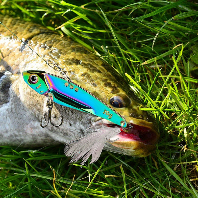 3D Fishing Lures with Reflective Coating - Premium Copper Alloy & Stainless Steel Construction for Successful Catches