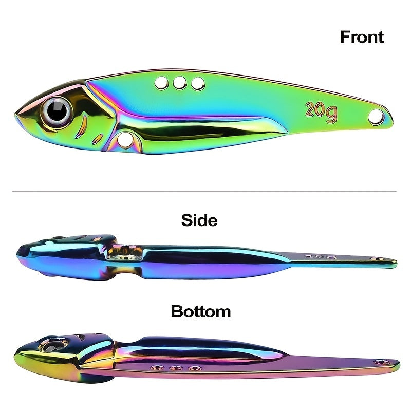 3D Fishing Lures with Reflective Coating - Premium Copper Alloy & Stainless Steel Construction for Successful Catches