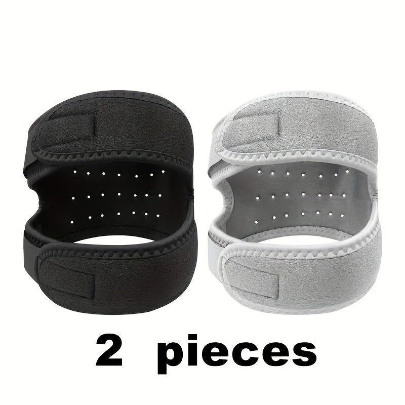 1pc FlexiSupport Elastic Knee Brace, Polyester & Nylon High Stretch Patella Stabilizer, Pull-On Knee Pad for Sports, Cycling, Mountaineering, Basketball, Soccer - Uncharged Knee Support Strap