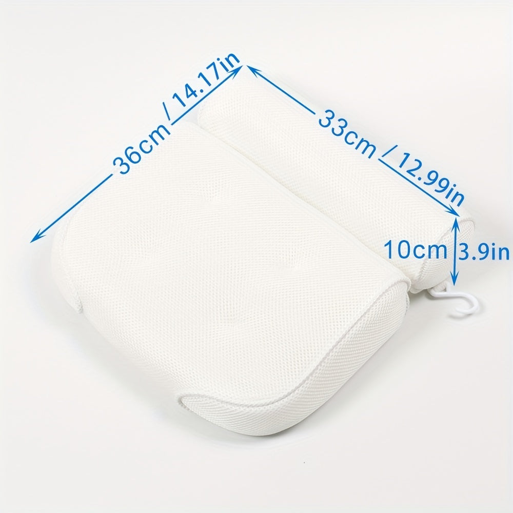1pc Luxury Spa Bath Pillow with Strong Non-Slip Suction Cups for Comfortable Bathing and Support of Head, Back, Shoulder, and Neck, Valentine's Day gift for girlfriend