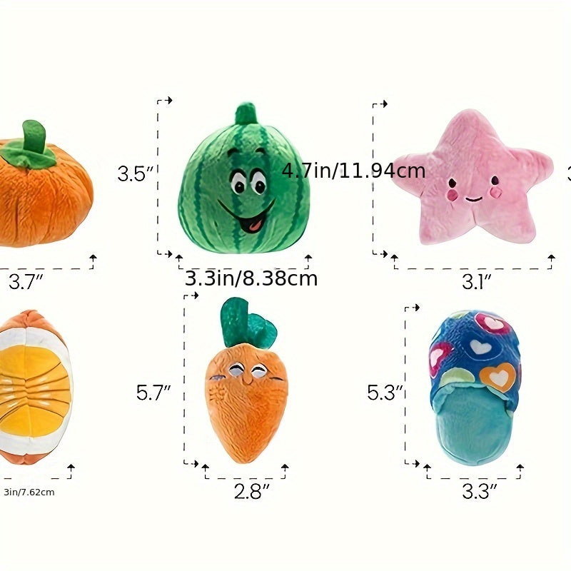 Nocciola Dog Squeaky Toys, Plush Small Dog Toys for Dogs, Stuffed Dog Toys with Squeakers, 12 pcs Puppy Toys with a Carrying Bag for Small Medium Size Dogs