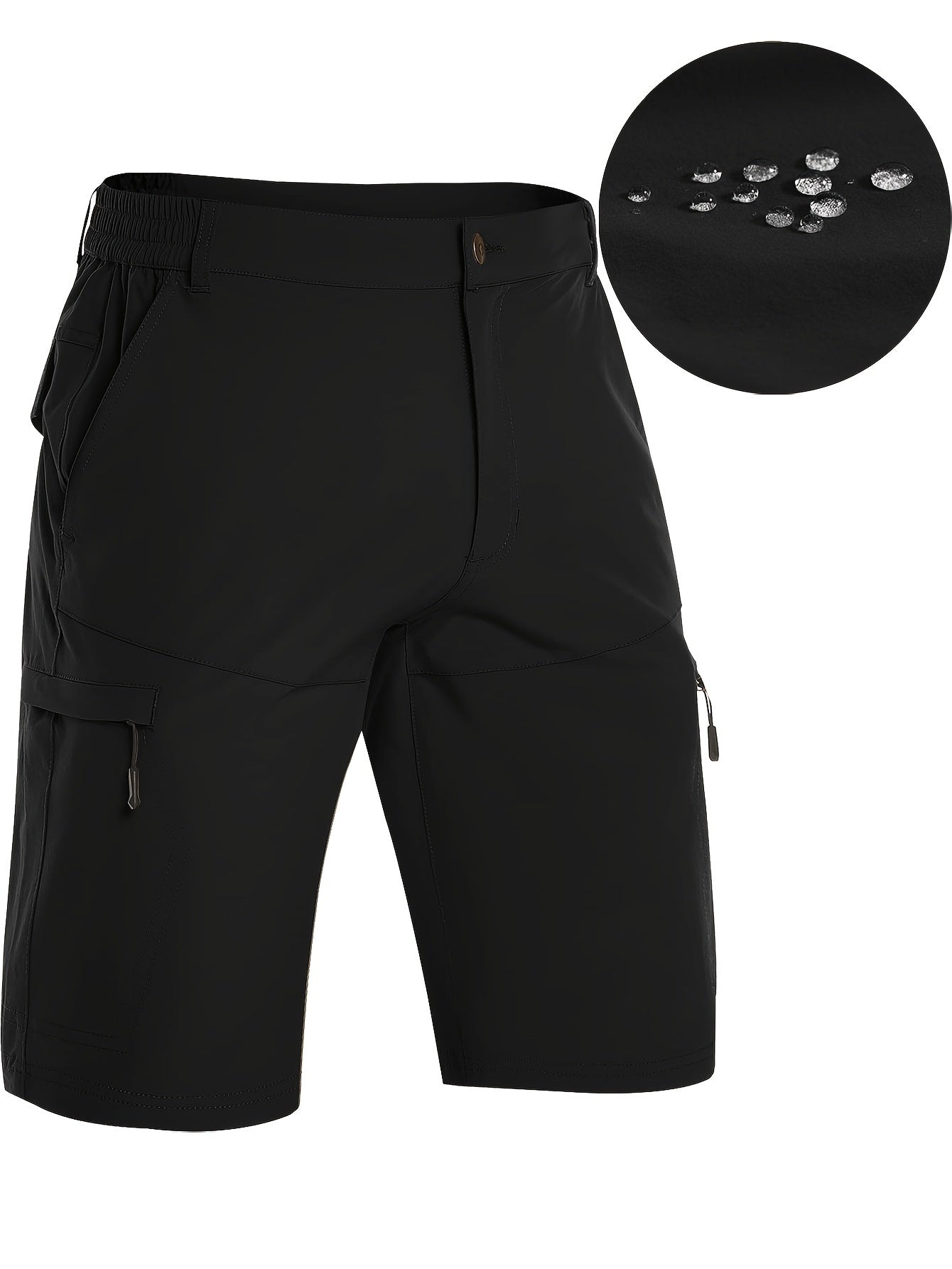 Lightweight, Breathable Men's Nylon Sports Shorts with Moisture-Wicking, Water-Resistant, and Pockets for Hiking, Running, Training, Golf, Cycling, Daily & Casual Wear, Spring, Summer, Fall, Winter