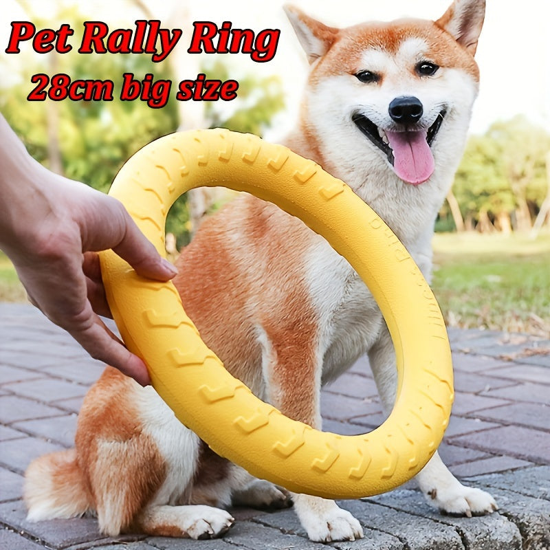 1pc Extra-Large Dog Flying Disc - Engaging Chew-resistant Toy for Interactive Fun, Stimulating Exercise & Teeth Cleaning - Perfect for Outdoor Play with Your Pup!