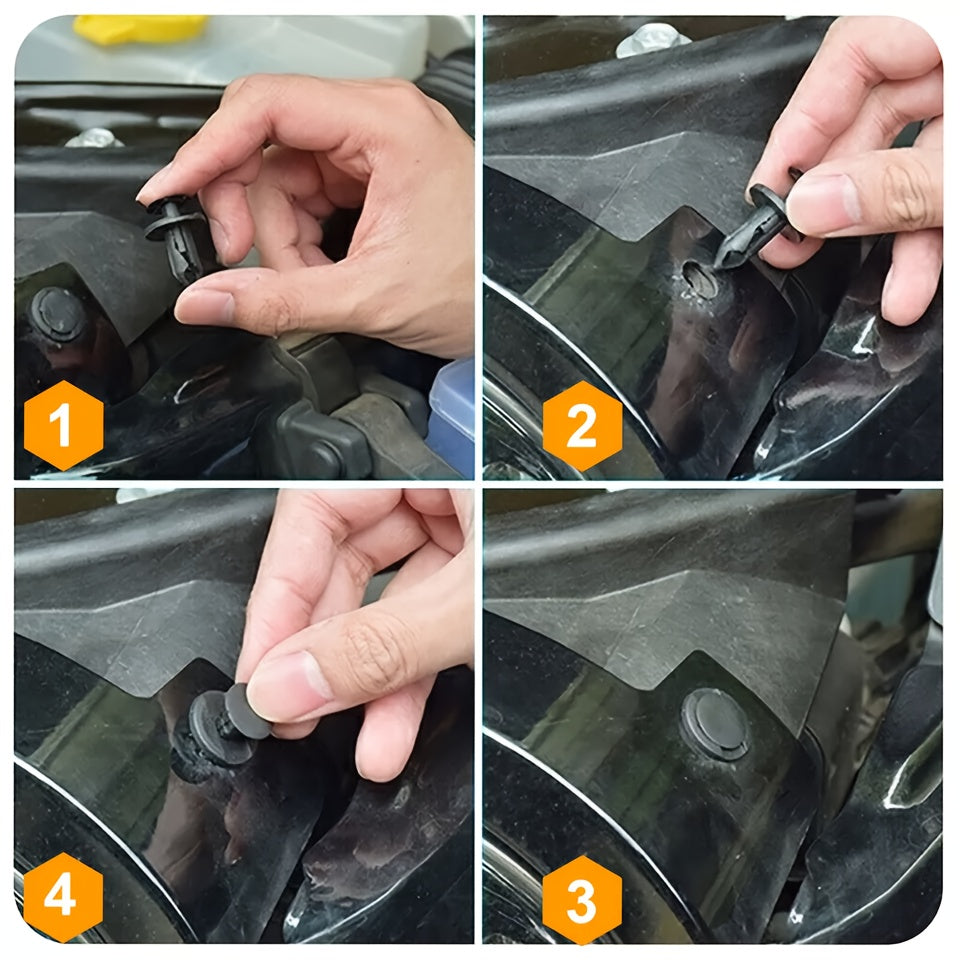 1115-Piece Auto Fastener Kit With Snap Pins, Rivets & Tools - Durable Plastic Car Body, Bumper & Door Trim Retainer Set Car Fastener Clips Automotive Fasteners