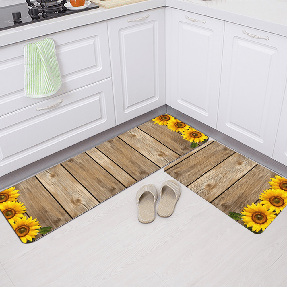 2/3pcs set of farmhouse kitchen rugs and mats, anti-slip washable, daily kitchen mat, kitchen mat decoration pet lover gift, non-slip, stain-resistant, machine washable, handmade fabric polyester floor mat, suitable for bedro