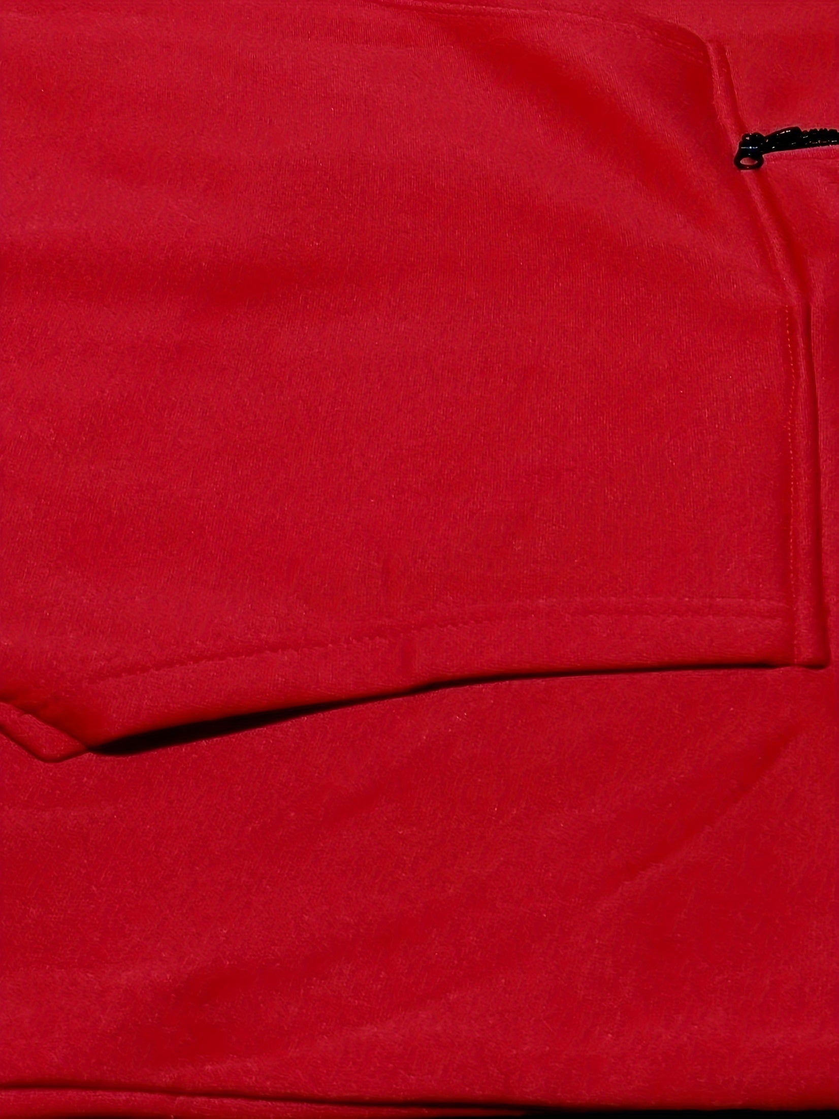 Men's Long Sleeve Letter Print Hoodie Sweatshirt with Kangaroo Pocket, Zipper Sloped Collar, Suitable for Outdoor Sports, Autumn and Winter Fashion