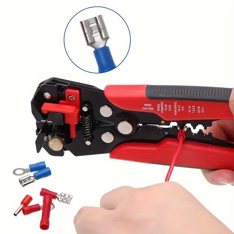 280pcs UMLIFE Spade Crimp Terminals with 5-in-1 Wire Stripper, Insulated Copper Connectors