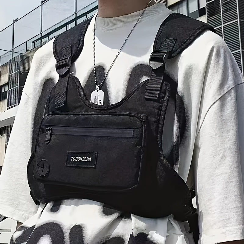 Fashion Streetwear Waistcoat For Men Hip Hop Chest Rig Vest Bag Chest Bags For Travel Hiking Outdoor Sports