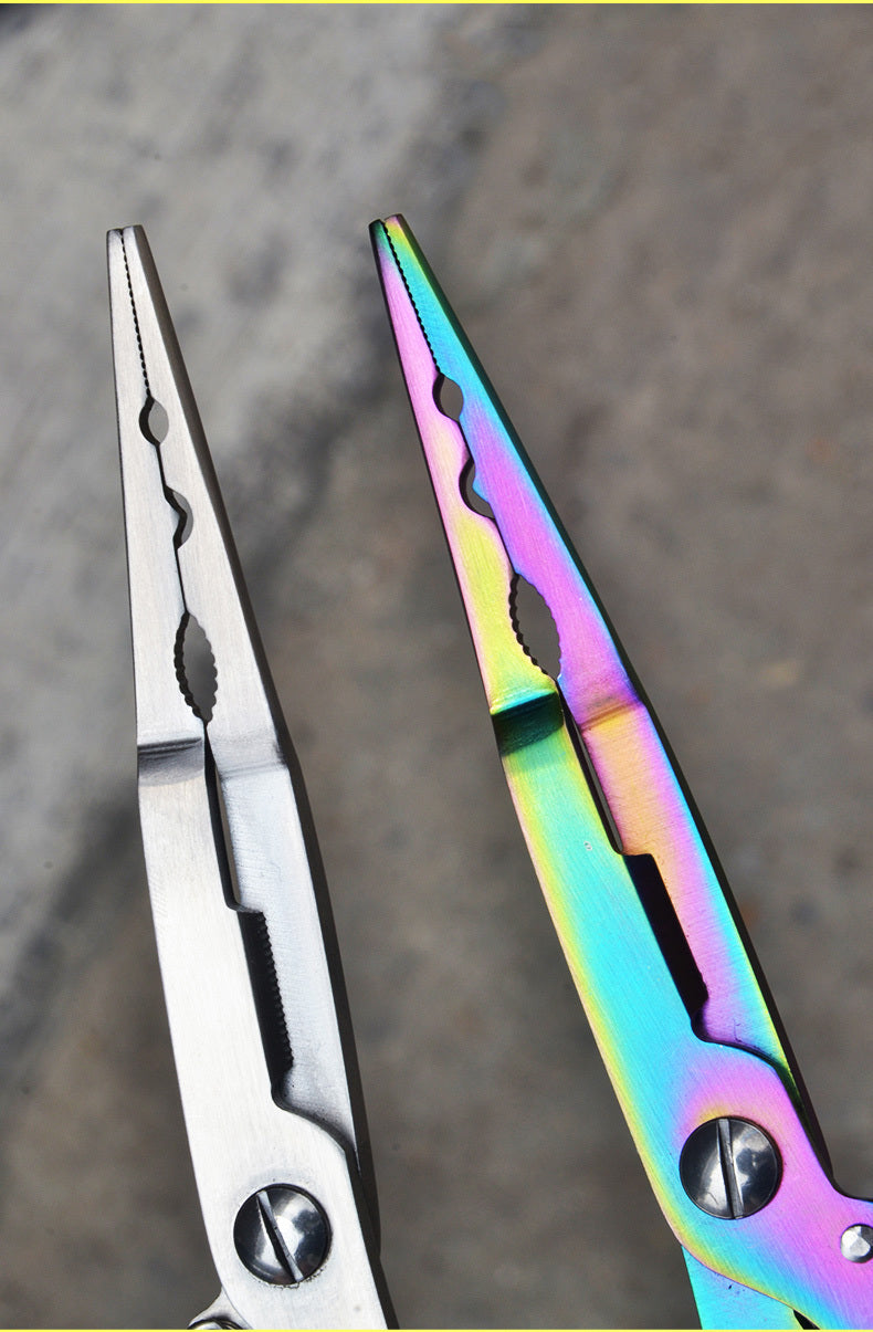 Saltwater Resistant Fishing Pliers with Split Ring Hook Removers, Lanyard & Sheath - Essential Fishing Gear Accessories for Easy Tackle Management