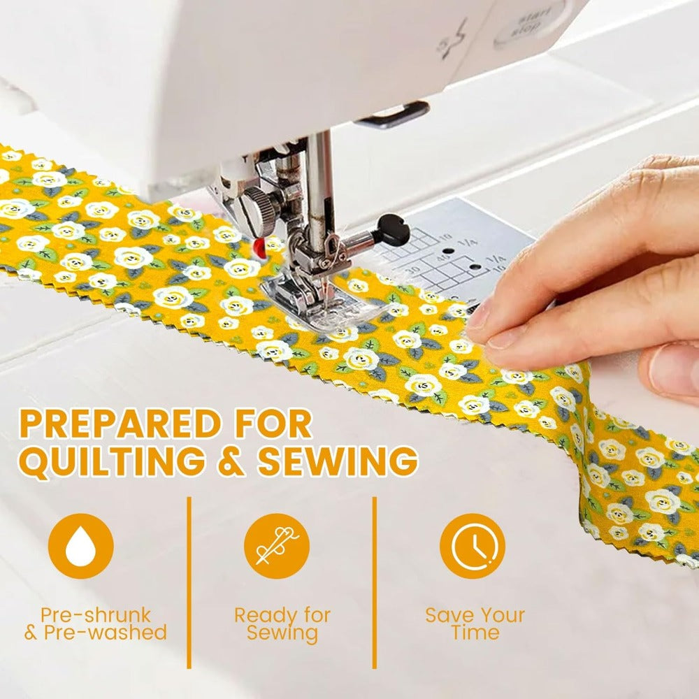 80 pre-cut jelly roll strips, assorted yellow floral print cotton fabric, 2.5 x 19.7 inches, suitable for sewing, jelly roll rugs, and DIY projects