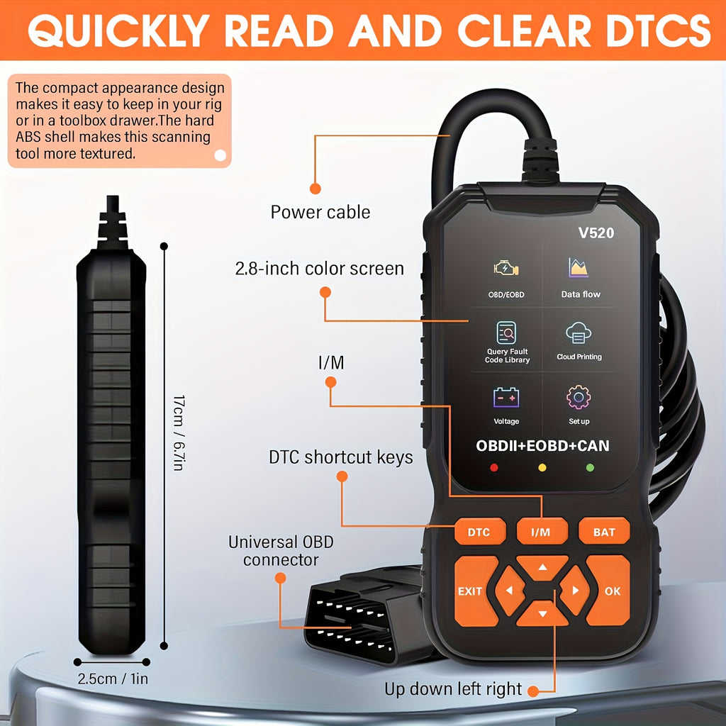 V520 Professional OBD2 Scanner Heavy-Duty Code Reader