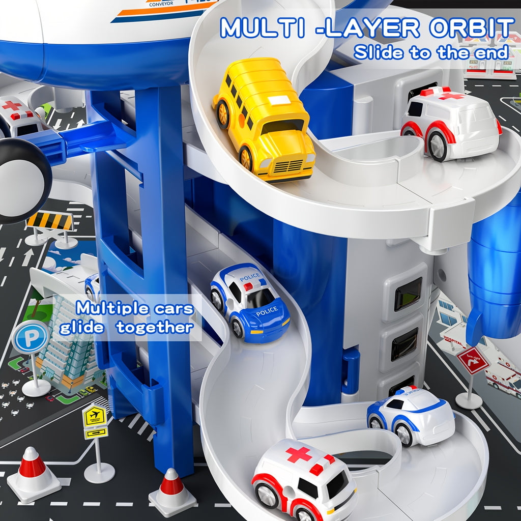 Home Kids Airplane Car Toys Simulation Inertia Aircraft Music Stroy With Light Passenger Plane Diecasts Kids Educational Toy