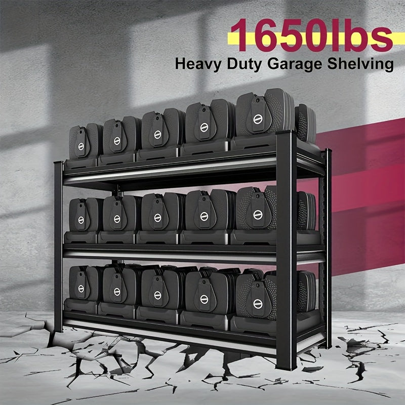 Heavy Duty Adjustable Garage Shelving Unit - 1600LB Capacity, Extra Wide 35.5"
