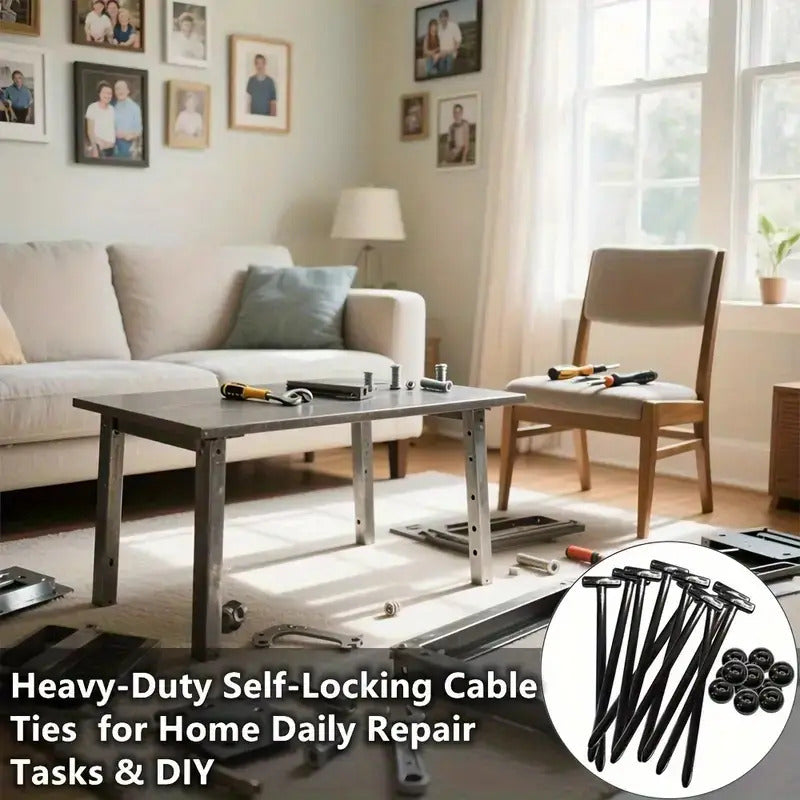 100/200/500pcs Heavy Duty Automotive Zip Ties - 3.54x0.79inch Nylon 66 Cable Ties