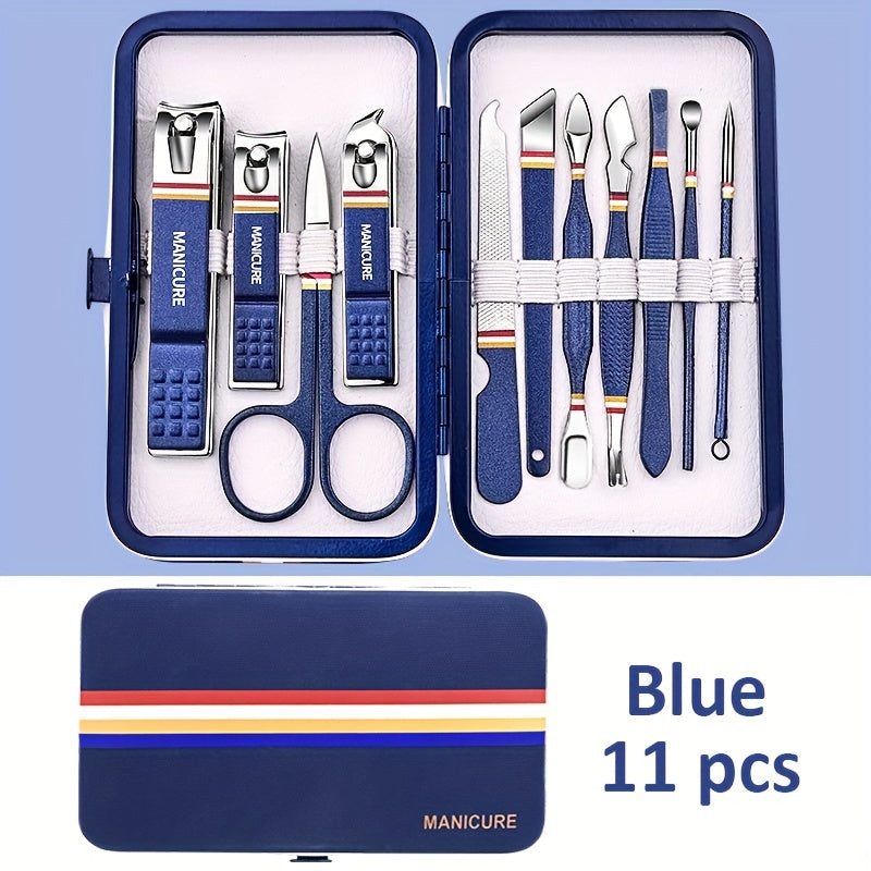 9/11/13/15/19pcs Fashion Nail Clipper Set Premium Manicure Tools for Men and Women, High-End Pedicure Kit